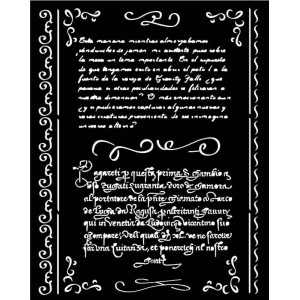 Трафарет Stamperia KSTD132 "Старинная страница", толщина 0,25 мм, 20х25 см